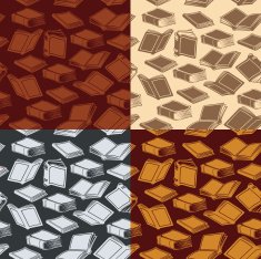 seamless patterns with books N2