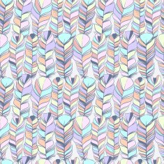 Seamless ethnic pattern with feathers N6