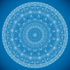 Vector round floral ornament