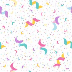 Confetti and Serpentine seamless background Holiday pattern for your design