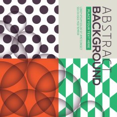 polka dot and retro geometric seamless pattern background