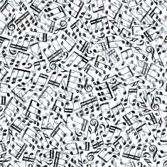 Seamless aged musical notes background