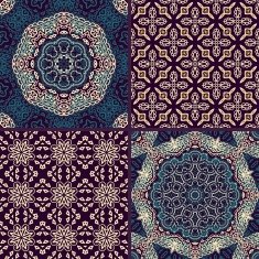 Set of seamless laced backgrounds N8