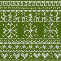 Knitted Christmas patterns with deers