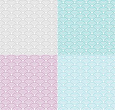Isolated wave seamless pattern set