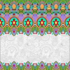 ornamental floral folkloric background for invitation cover des