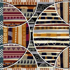 Seamless with geometric elements in the African style