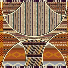 Seamless texture with geometric elements in the African style