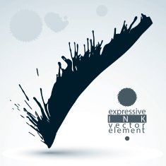 Modern vector inky wallpaper eps8 blob painted with brush N5