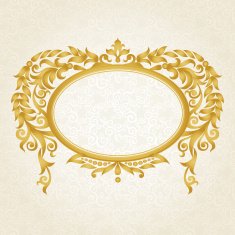 Vector ornate frame in Victorian style N3