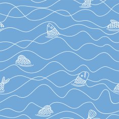 Seamless pattern with fish N2
