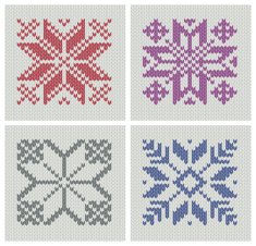 Nordic knitting star patterns