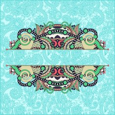 unusual floral ornamental template with place for your text ori
