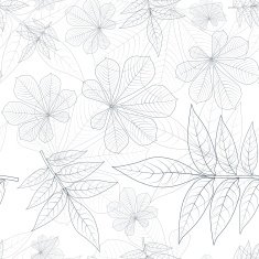 Leafs Silhouette Seamless Pattern
