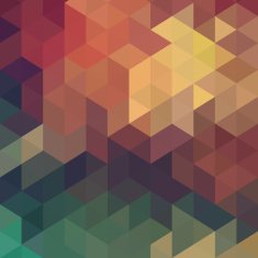 Hexagon retro vintage vector background