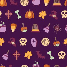 Seamless Halloween pattern N9