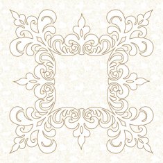 Vector lace frame in Victorian style