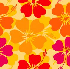 Hibiscus seamless pattern N9