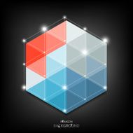 Hexagon abstract background light design