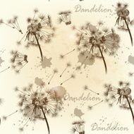 Seamless wallpaper pattern with dandelions N2