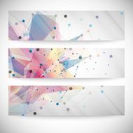 Set of abstract colored backgrounds triangle design vector illustration N2