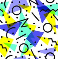 Retro memphis 80s pattern background illustration N2