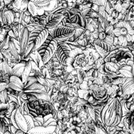 Summer seamless floral pattern Vintage flowers Art