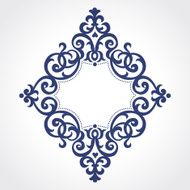 Vector ornate frame in Victorian style N4