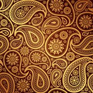 seamless with golden paisley