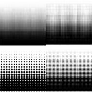 Vector illustration set of halftone