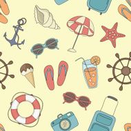 Vector beach pattern for summer N3