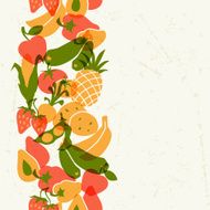 Vegetarian food Background design with stylized vegetables