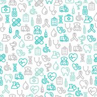 Seamless pattern with medical elements