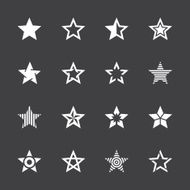 Star Shape Icons - White Series