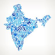 India Fitness and Diet Vector Button Pattern N2