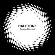 White Abstract Halftone Design Element N2