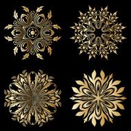 Vector gold ornaments