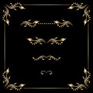 Vector set of vintage decorative elements N2