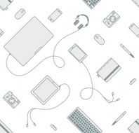 seamless gadgets pattern N2