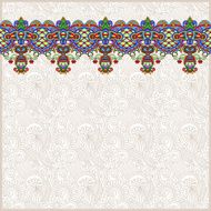 ornate floral background with ornament stripe