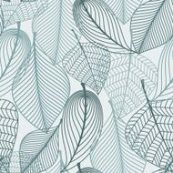 Delicate skeleton leaves seamless pattern
