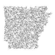 Arkansas Map Network Black And White