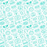 Seamless Sports Pattern N2