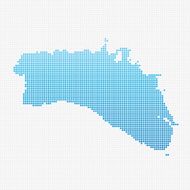 Menorca Map Blue Dot Pattern