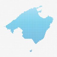 Mallorca Map Blue Dot Pattern
