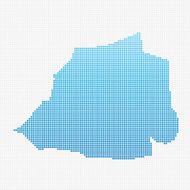 Vatican City Map Blue Dot Pattern