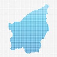 San Marino Map Blue Dot Pattern