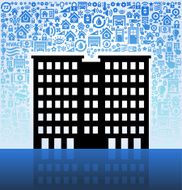 Building on Home Automation and Security Vector Background