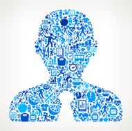 Businesman Fitness and Diet Icon Pattern N2