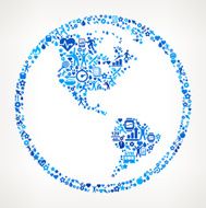 World Fitness and Diet Vector Button Pattern N2